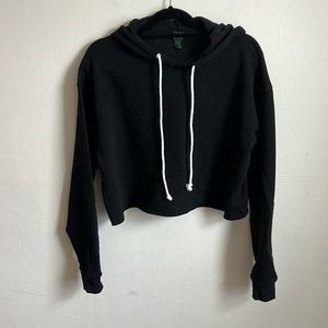Wild Fable Cropped Black Hoodie